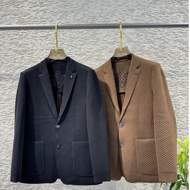 赫兰欧 男士高定轻奢021时尚数码提花西服