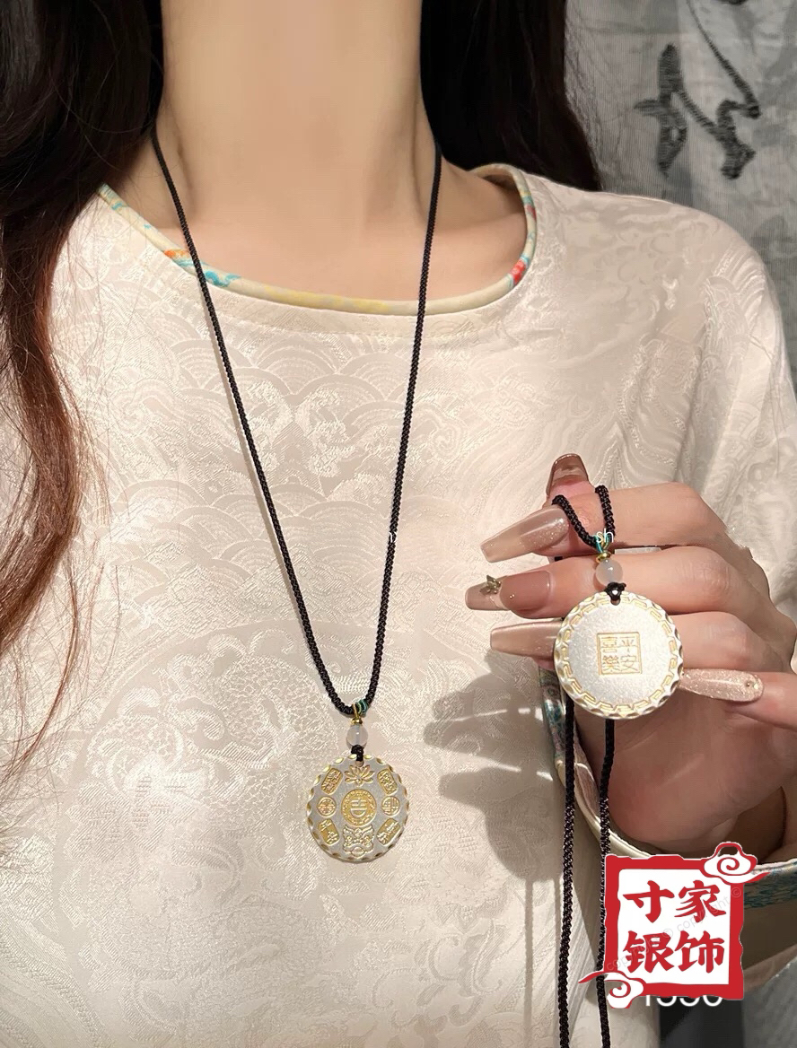 足银银制品 足银999吉言醒狮吊坠时尚女款寸家银饰假一赔十