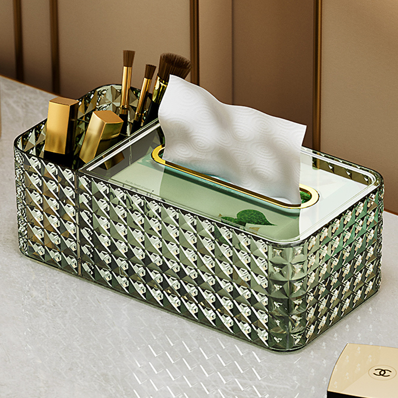 轻奢纸巾盒客厅茶几创意高档抽纸盒餐巾多功能遥控器收纳纸抽