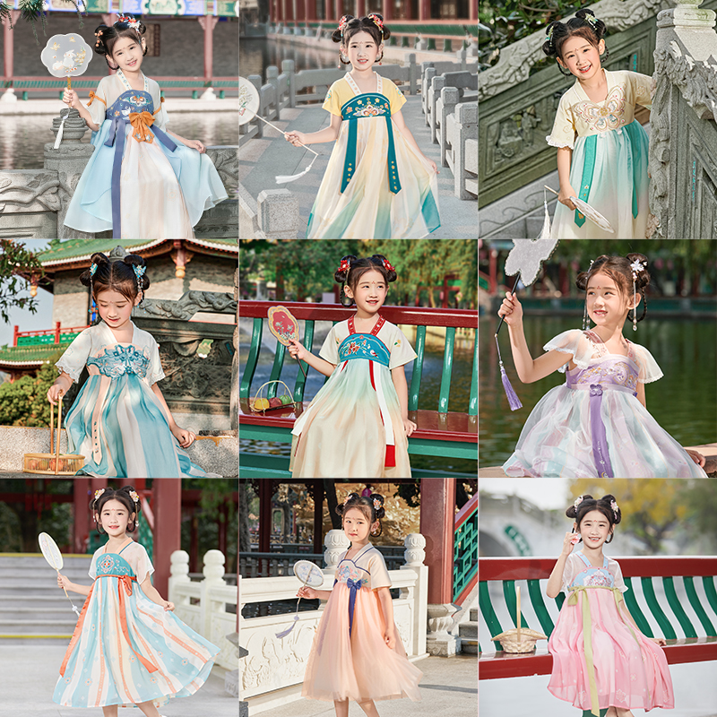 【唐装汉服上新】杰里贝比女童国风裙子 JEG52967-ZH