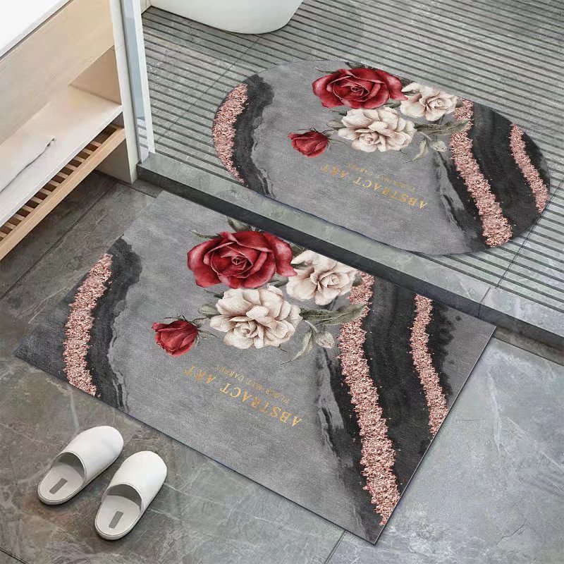 【居家好物】简约家用浴室地垫门垫卫生间厕所门口吸水防滑垫脚垫