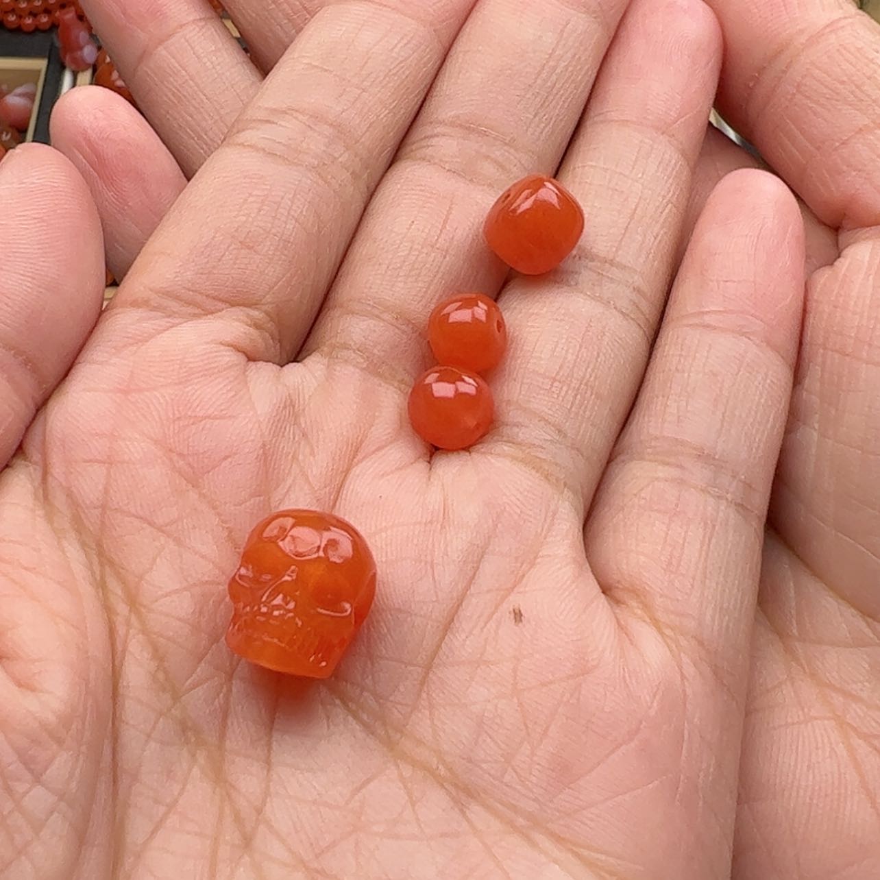 【闪购商品】南红玛瑙珠宝奇石未镶嵌仁**士骷髅福利价