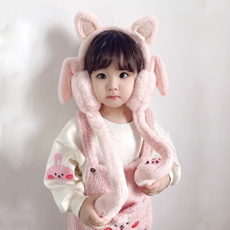 【新疆包邮】儿童耳罩冬季保暖可爱超萌毛绒加厚女童网红会动耳捂