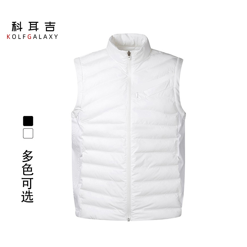 科耳吉高尔夫球服男士防风保暖马甲羽绒时尚户外运动背心男衣服