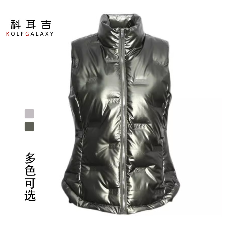 科耳吉高尔夫女装轻薄保暖加厚休闲百搭立领羽绒运动网球马甲背心