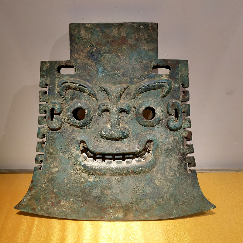 仿古青铜器亚丑钺兵器青铜钺人面钺铜钺