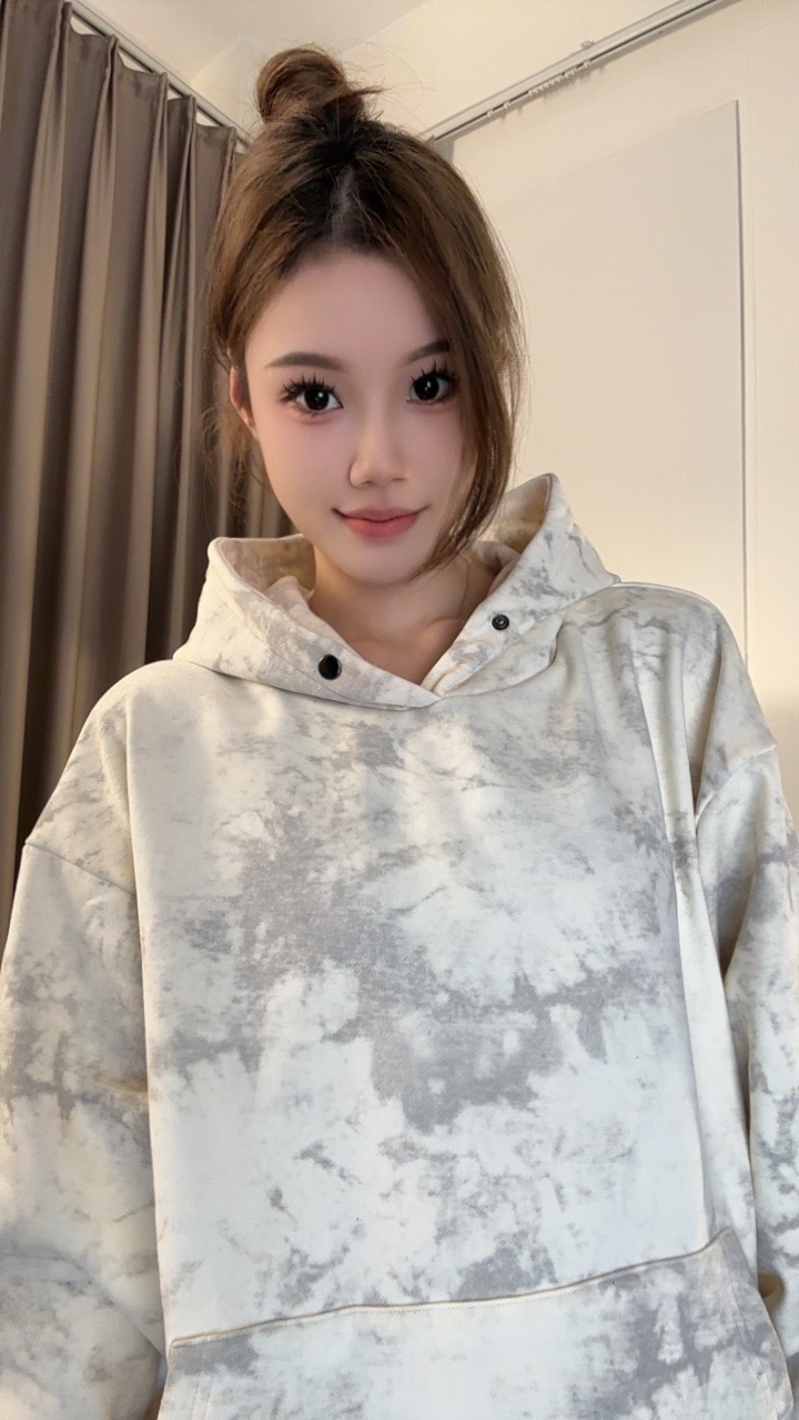 VThree重磅卫衣男女高街秋冬水洗宽松情侣潮牌连帽外套