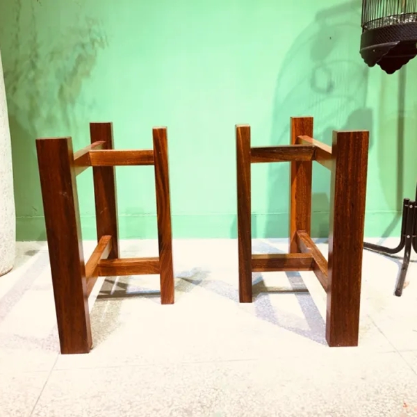 纯实木原木大板巴花黑檀圆盘豆胡桃木三脚架支架简洁大方桌脚指教