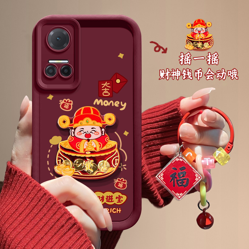 财神金币福袋荣耀play6t手机壳CMA-AN40龙年国潮发财新款防摔全包