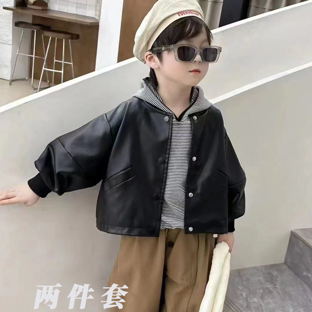 韩版儿童外套2024秋款洋气机能风夹克上衣软