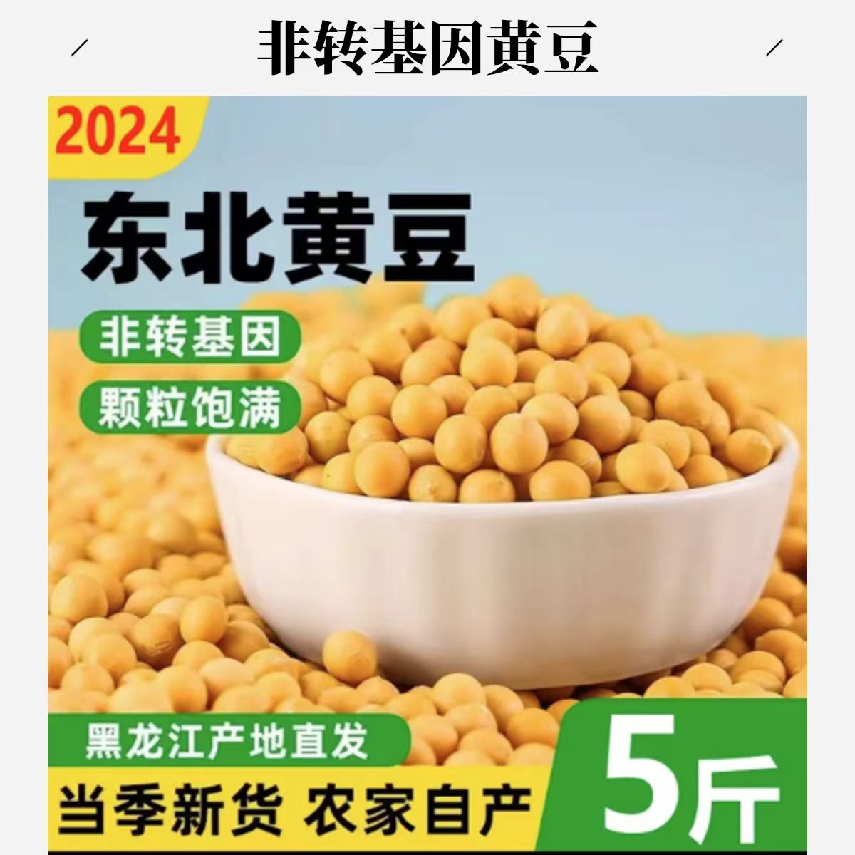 东北黄豆非转基因高蛋白豆浆豆腐豆芽专用农家大豆