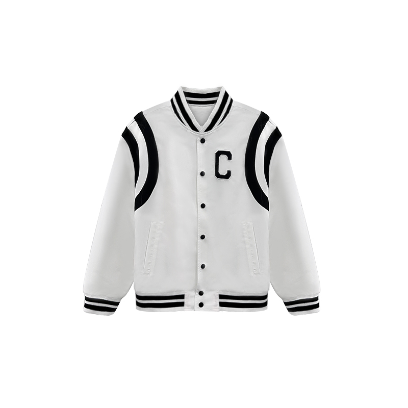 2025早秋新款大C黑百双拼棒球外套V1151
