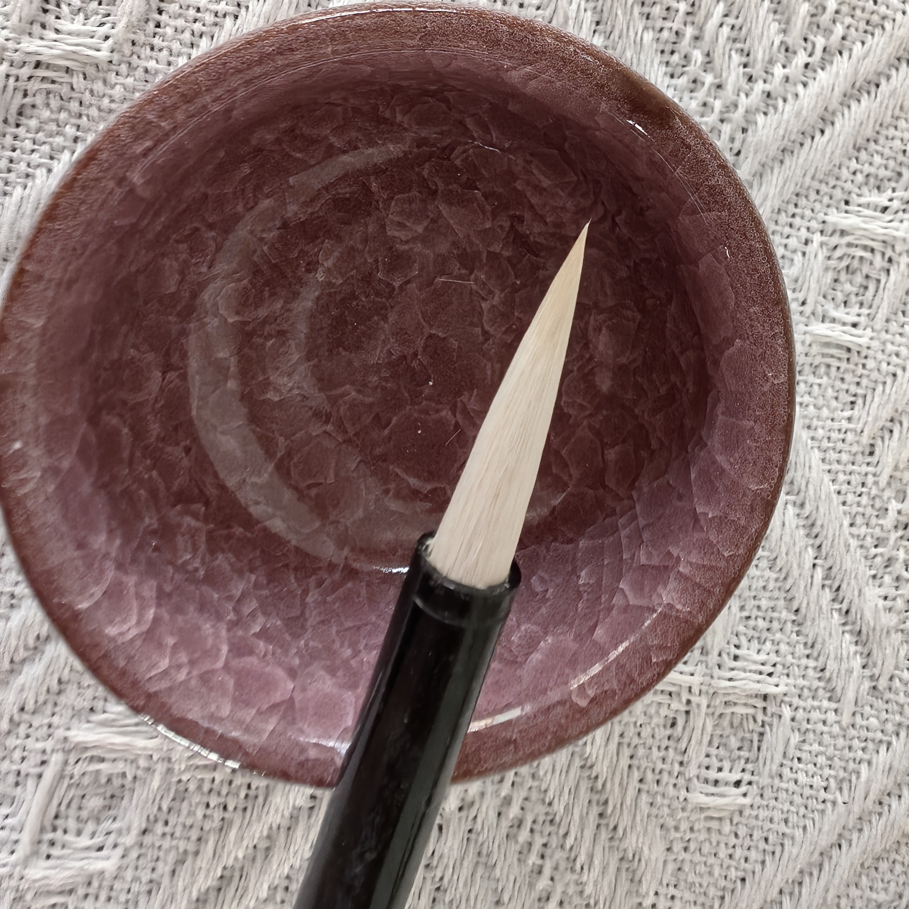 善琏湖笔厂老笔书写柔和30年宿纯羊毫小楷笔出锋2.5CM直径0.54CM