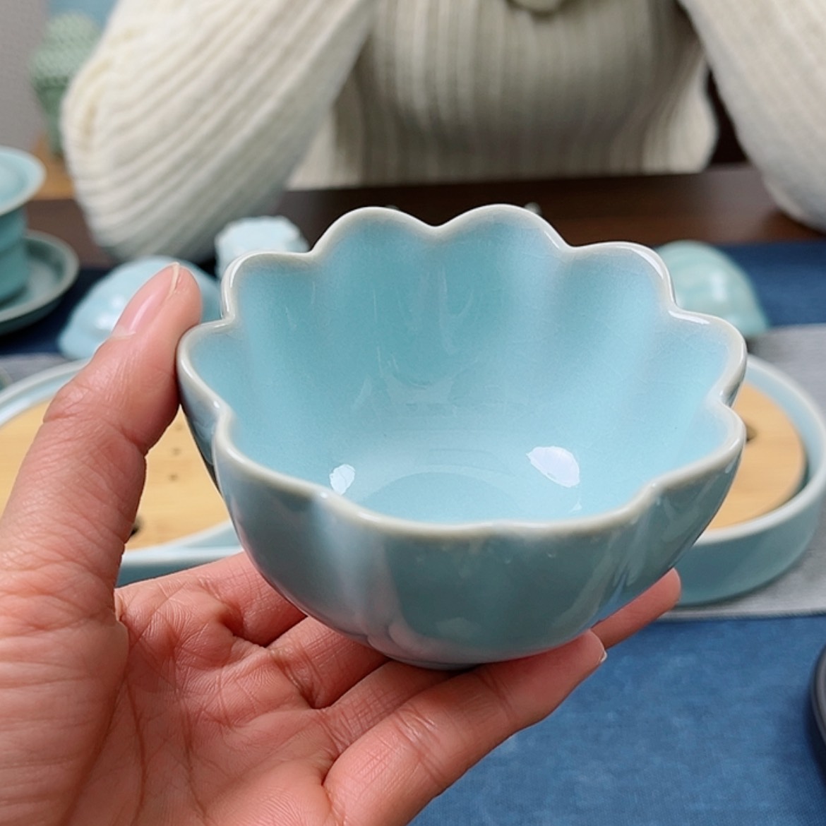 【闪购商品】瓷莲花杯