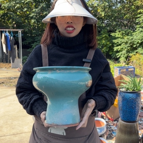 红陶瑕疵高26口26