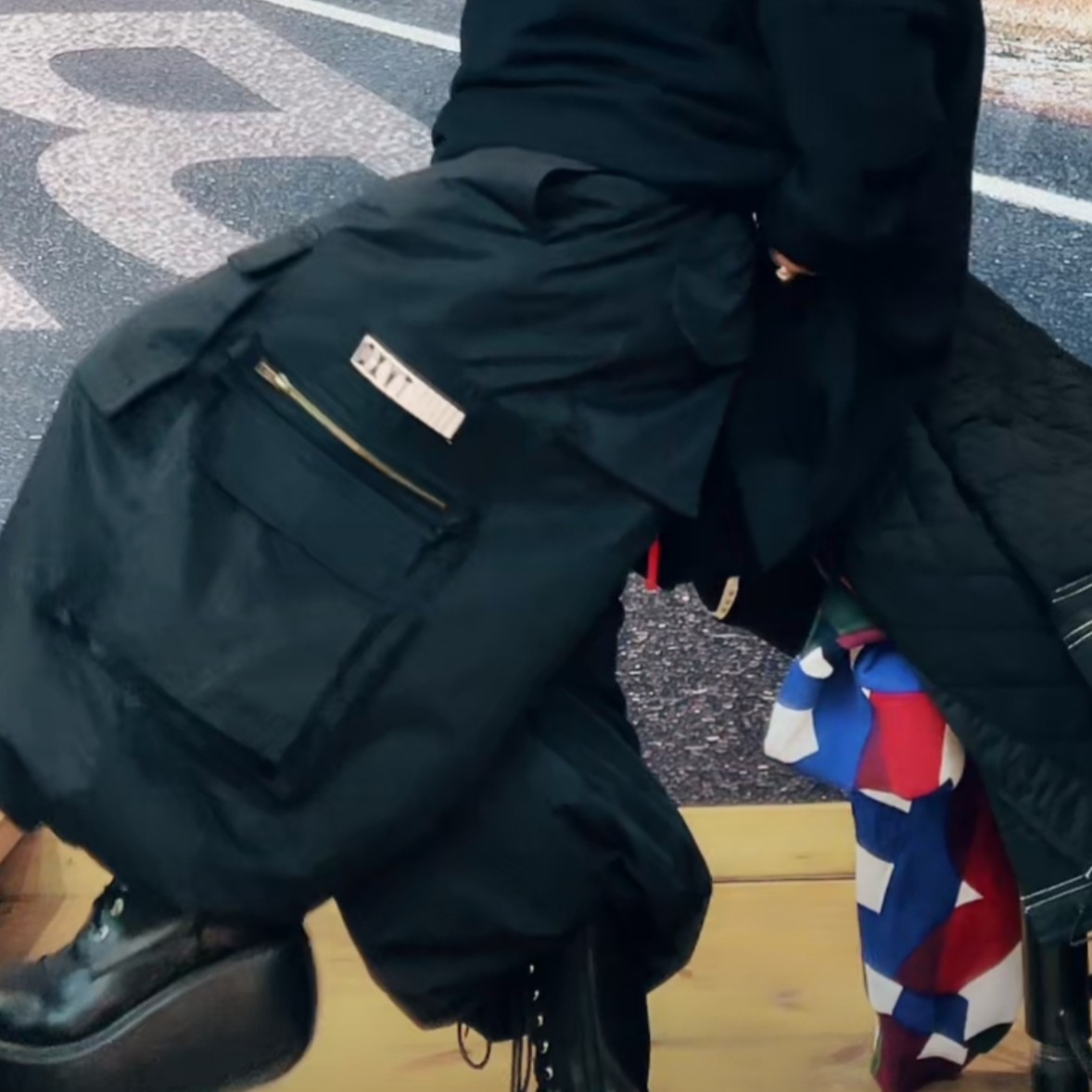 DONGSEN【東森家】设计师新款风衣面料工装裤