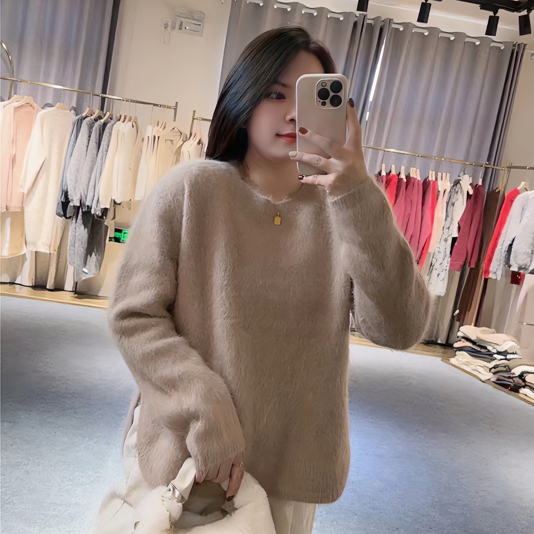 女装毛衣针织时尚宽松圆领秋冬