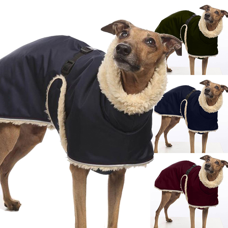 秋冬狗狗衣服大中型犬纯色高领加绒保暖马甲服饰黑色中长脖围黑色
