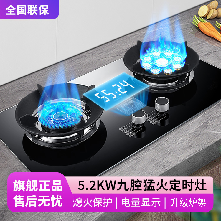 兴旺好太太燃气灶双灶家用天然气灶台嵌式液化气灶猛火煤气灶灶具