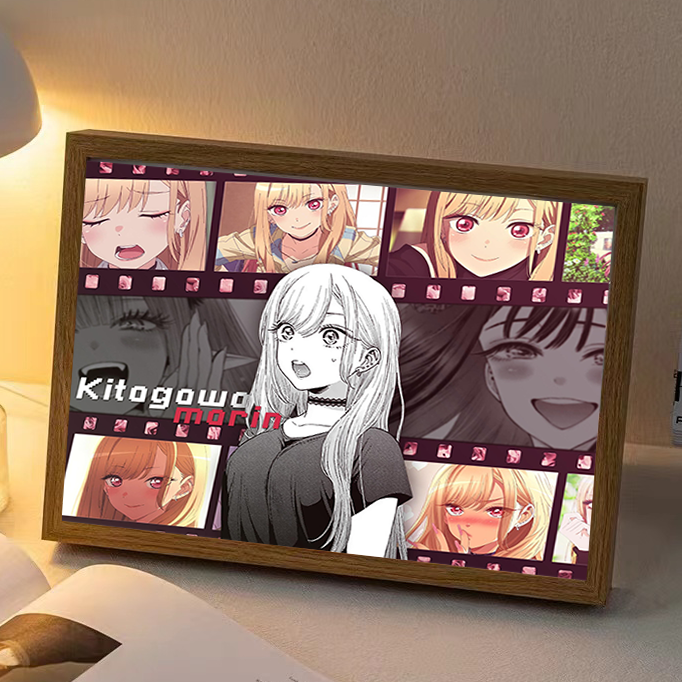 【喜多川海梦】灯光画小夜灯发光画二次元动漫摆件相框画框男女礼物
