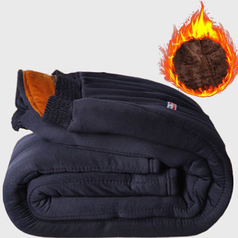 中老年秋冬加厚保暖棉裤爸爸高腰东北大男士加绒棉裤冬季防寒绒裤