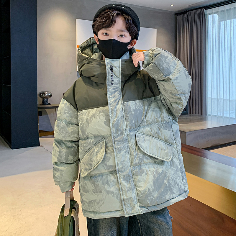 男童冬装新款加厚棉衣2025帅气儿童冬季韩版男孩棉服外套 7702 
