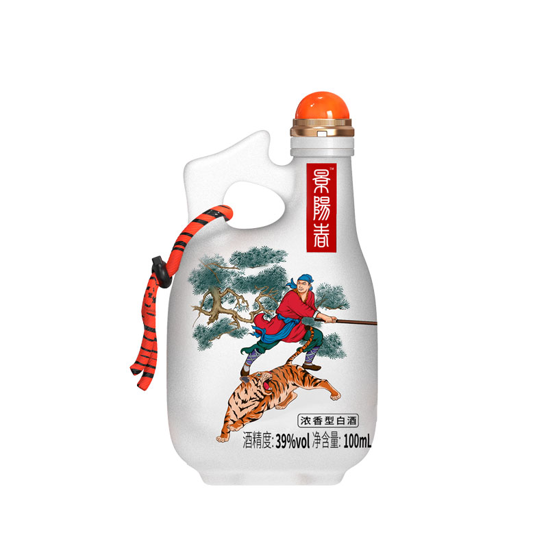景芝景阳春活力虎小酒浓香型山东白酒100ml39度100ml