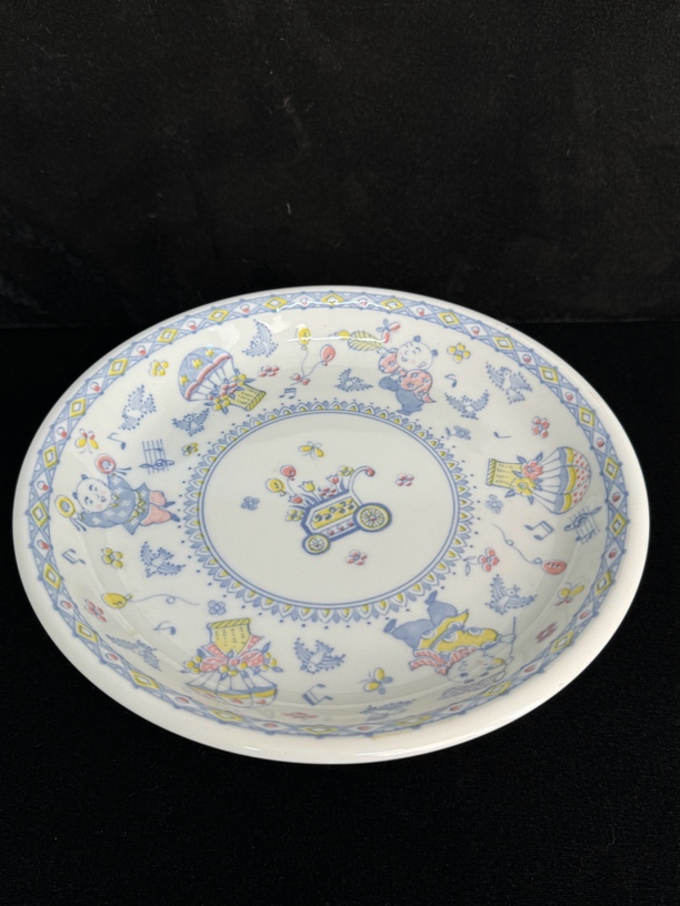 彩绘满绘婴戏图盘大盘