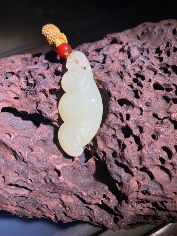 和田玉黄玉，福豆多子多福