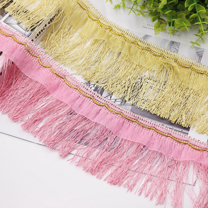 厂家直销简约现代窗帘花边配饰蕾丝辅料流苏绳排10公分飘带龙须