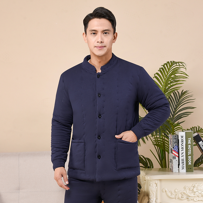 男士手工纯棉花棉袄成人居家外套大人冬季内穿加厚保暖贴身棉衣服