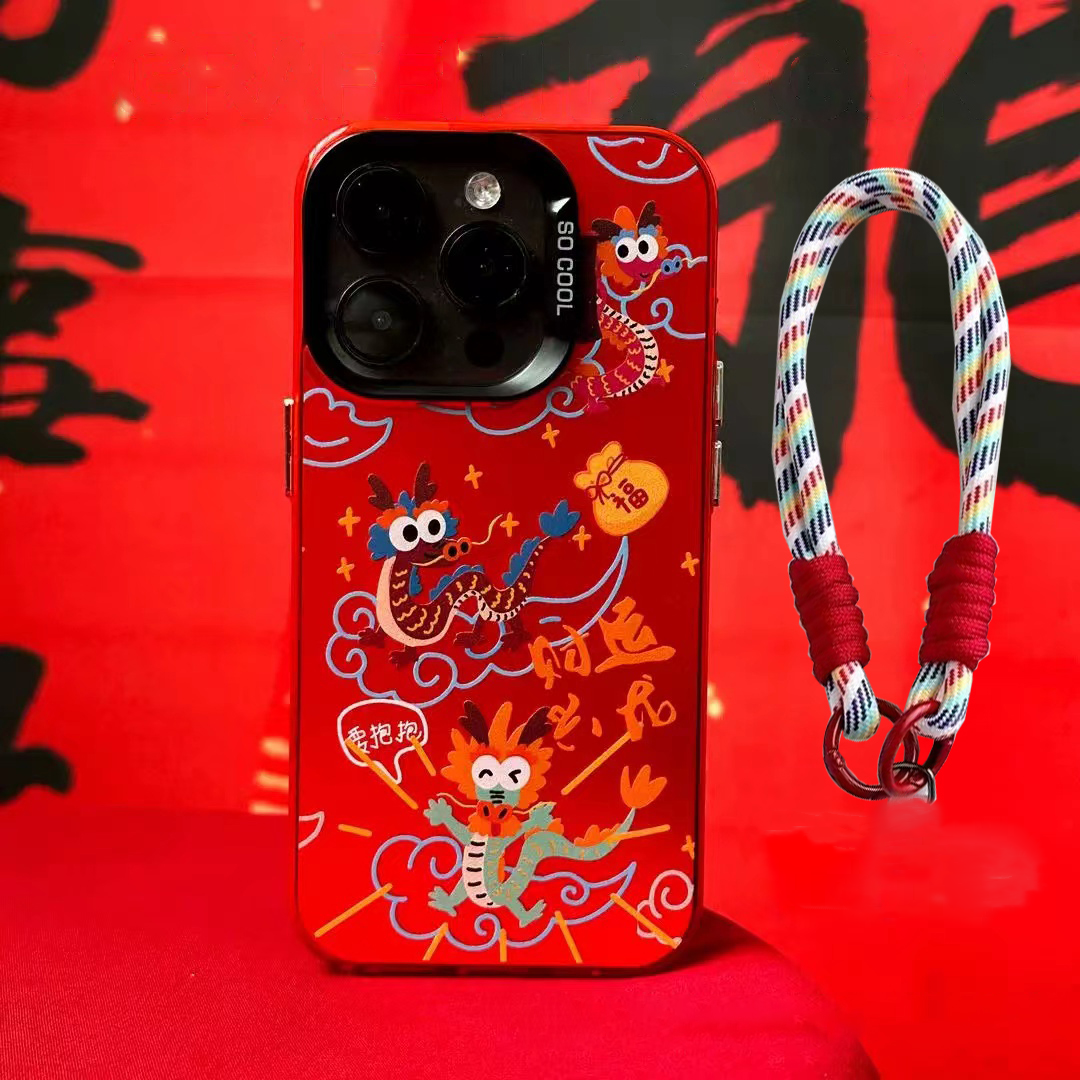 龙年涂鸦2024新年IMD双层工艺手机壳苹果15ProMax/14Pro/13Pro
