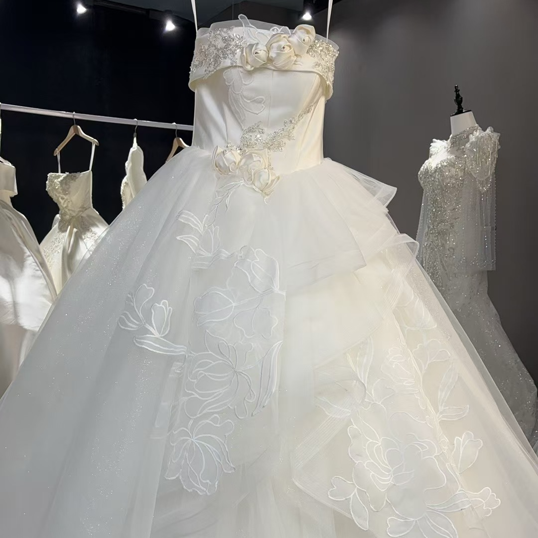 【真爱婚纱-抹胸】抹胸高级感婚纱经典好看刺绣 高端户外室内韩式主