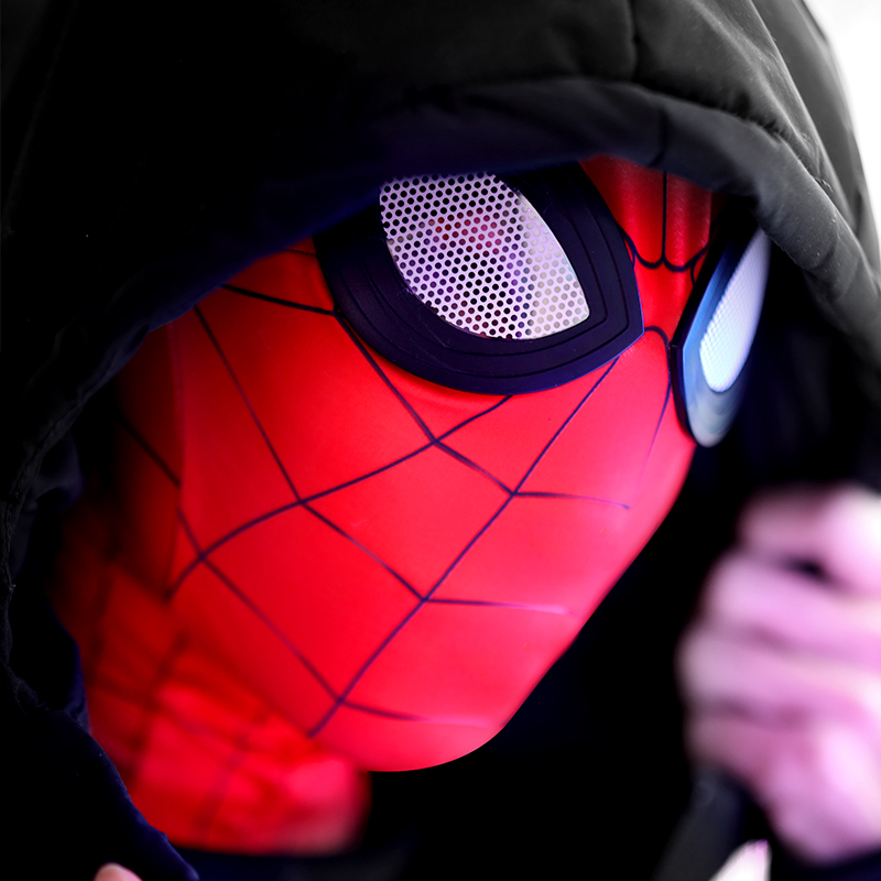 透气弹性蜘蛛侠头套适合英雄远征cosplay的电影周边面具