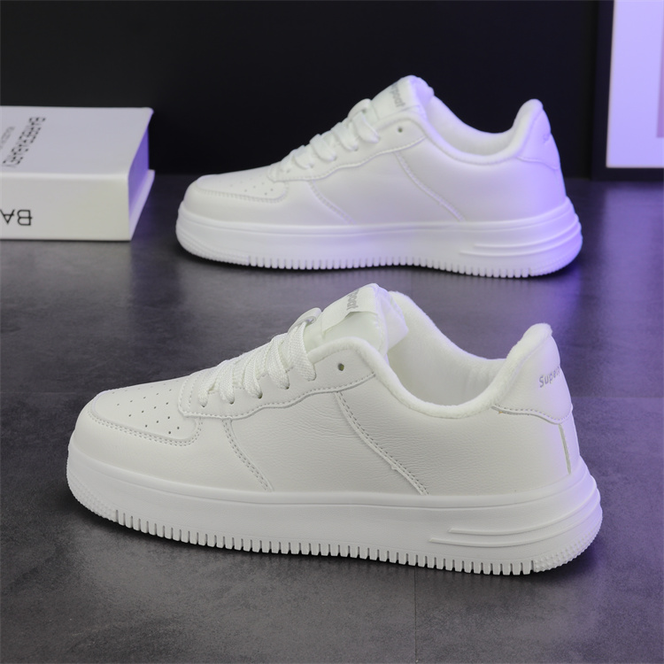 2023爆款男女秋冬季时尚休闲潮鞋韩版加绒保暖百搭舒适情侣小白鞋