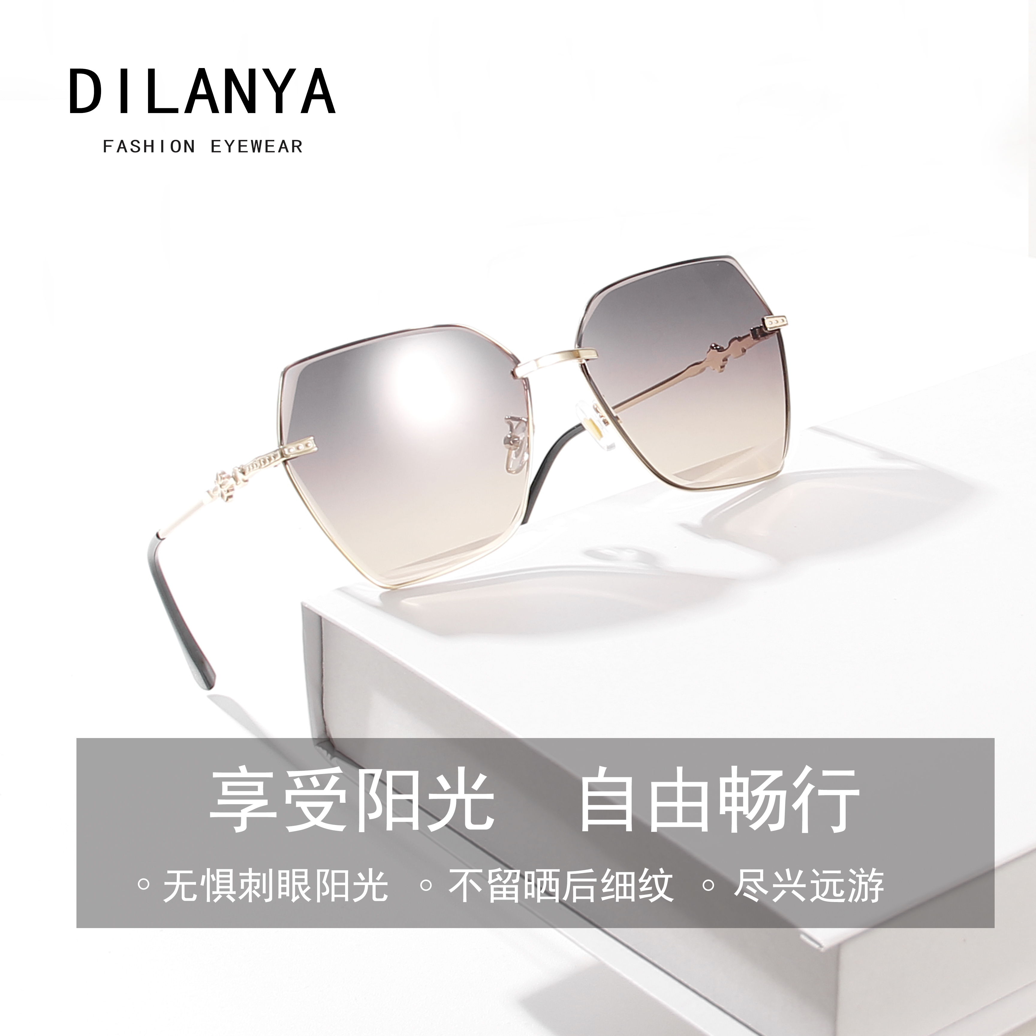 DILANYA/迪兰娅2023新款时尚显脸小太阳镜高级感墨镜气质遮阳镜