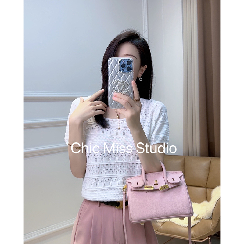 【米白色】3064超柔软高品质方领短袖上衣