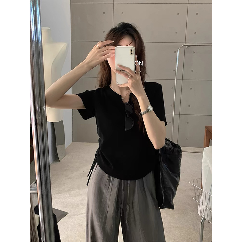 【粉色】2959超柔软高品质圆领短袖上衣