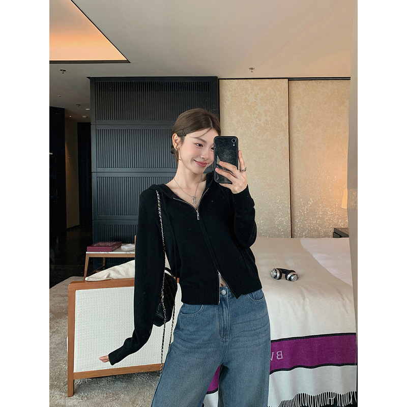 【粉色】开衫外套3404超柔软高品质连帽上衣