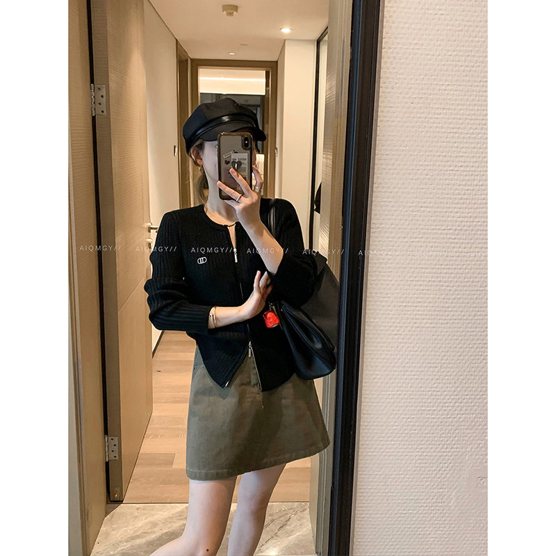 【燕麦色】开衫外套3521超柔软新款高品质圆领拉链针织毛衣