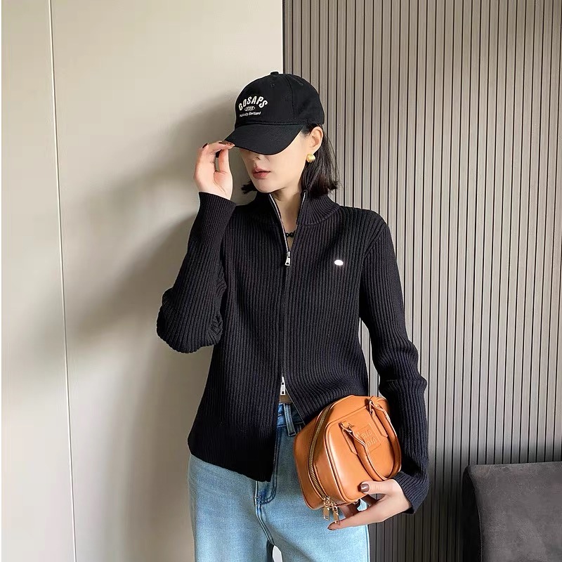 【黑色】开衫外套3517超柔软新款高品质中领针织毛衣