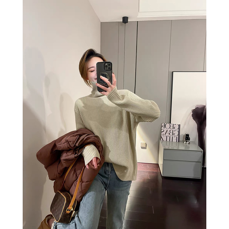 【抹茶杏】3410超柔软新款高品质高领上衣