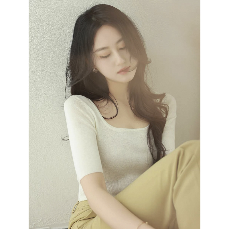 【粉色条纹】3126超柔软新款高品质抽绳圆领上衣