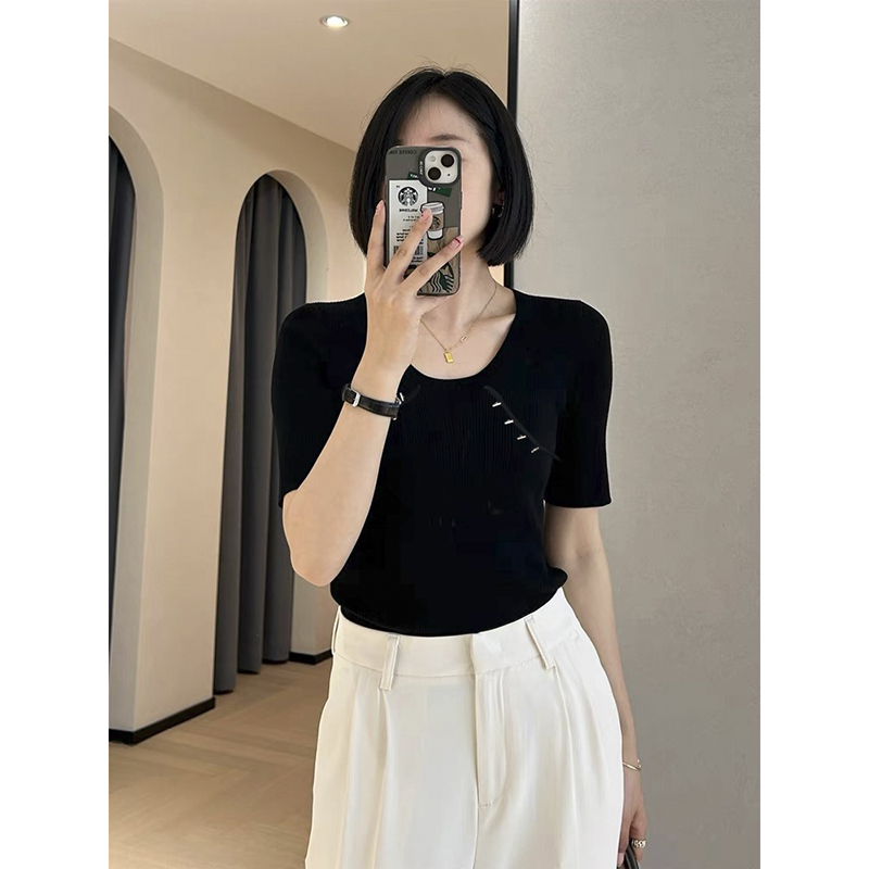 【紫色】2816超柔软春款高品质圆领短袖上衣