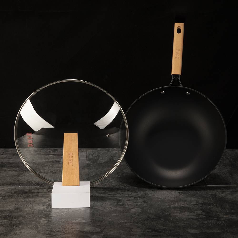 C893厨房烹饪用具不挑炉灶不粘中国味极铁炒锅32cm（1）