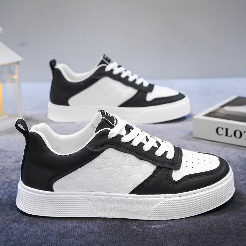 男士秋款透气耐磨学生小白鞋潮流百搭薄款休闲防滑办公低帮板鞋男