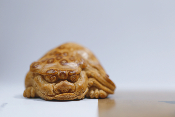 竹根雕狮子。随性精雕狮子