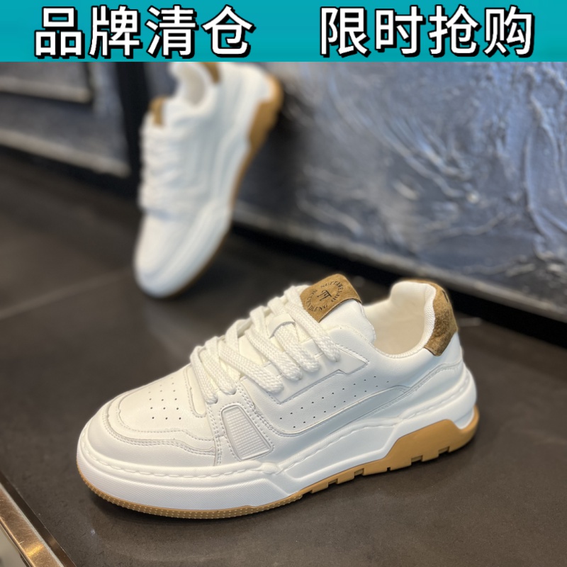 百丽王休闲男鞋秋冬季小白鞋男士运动休闲板鞋男时尚皮面透气鞋
