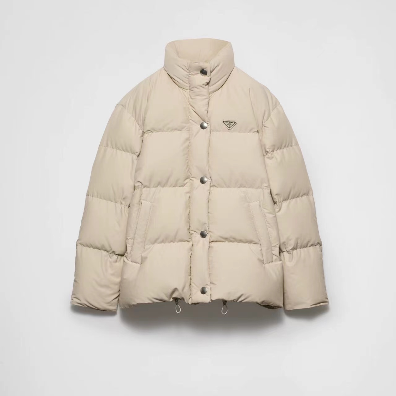 全新未使用 Prada/普拉达 prada 女款米色秋冬款保暖羽绒服