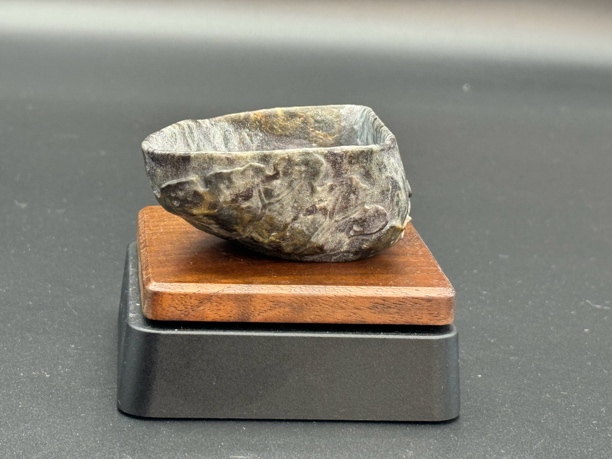 冰碛岩荷叶主人杯复古纯手工精美